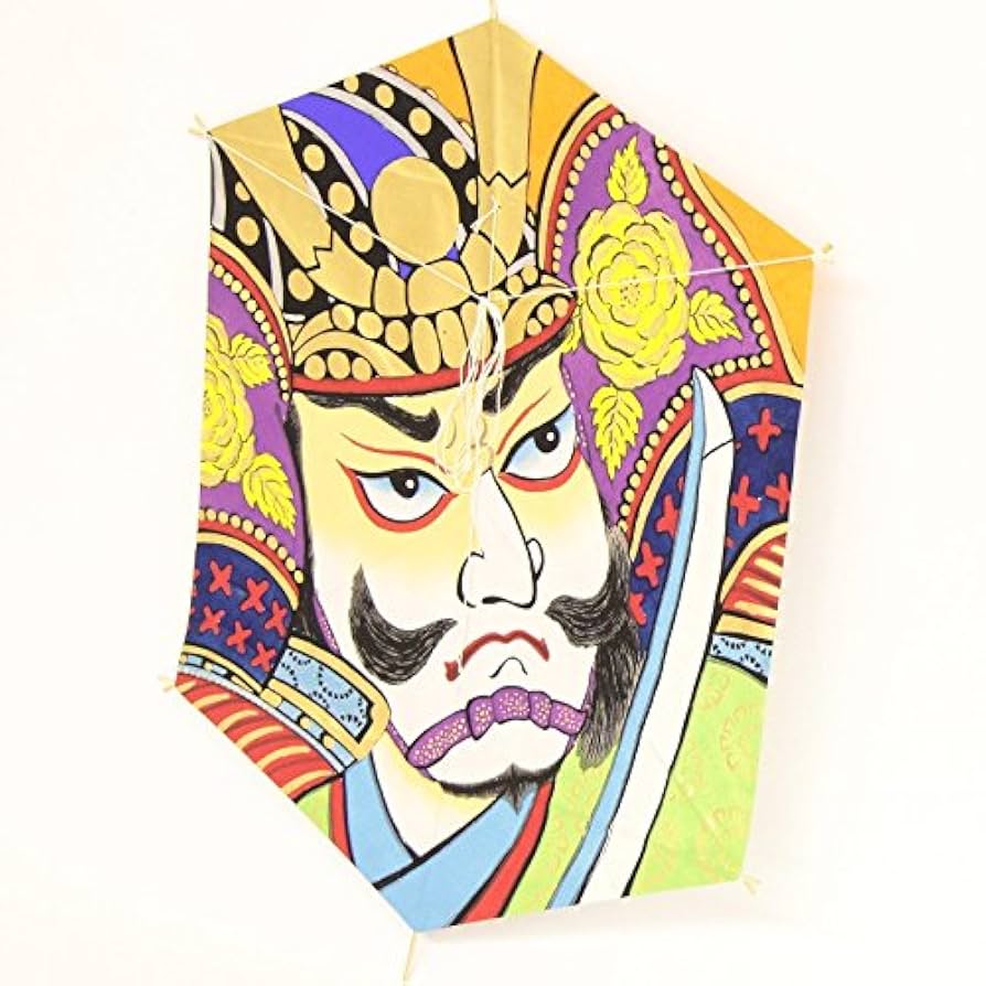 Amazon.co.jp: インテリア 手描き和凧 六角凧 約縦60×横48cm ロ
